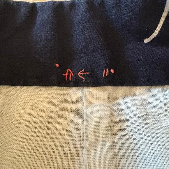 HANDMADE KIMONO Unisex Long Blue Sz XL Tall Butterflies Loungewear Japanese Folk - Picture 7 of 8